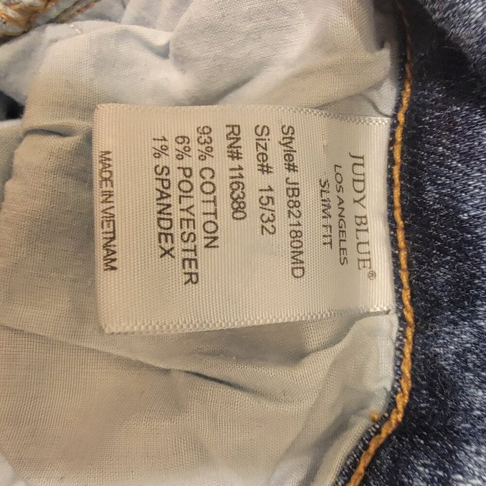 Judy Blue Mid Rise Slim Fit 15/32 - Picture 4 of 4
